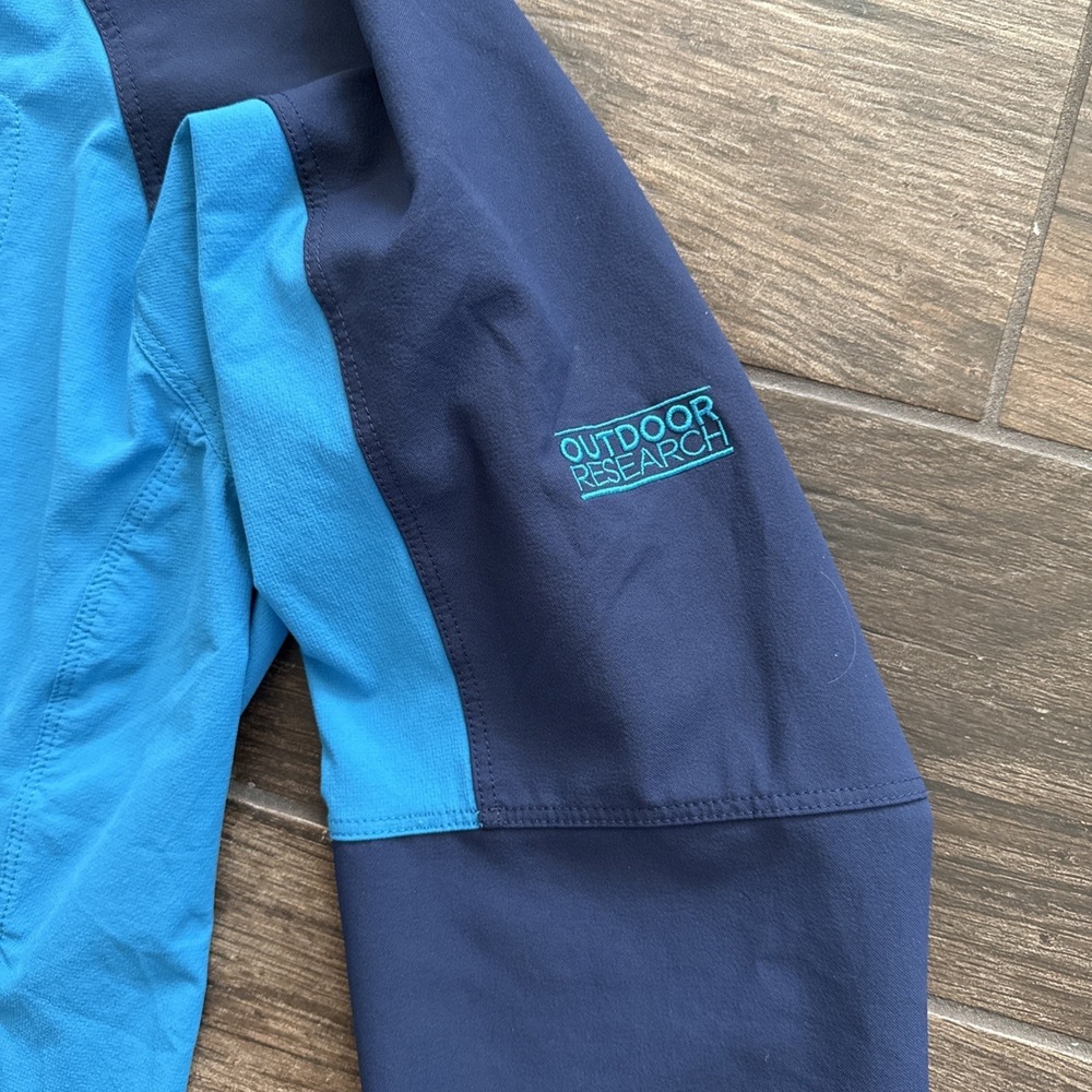 Outdoor Research Ferrosi Jacket Women XL Blue Lightweight Softshell Hooded - Picture 3 of 10